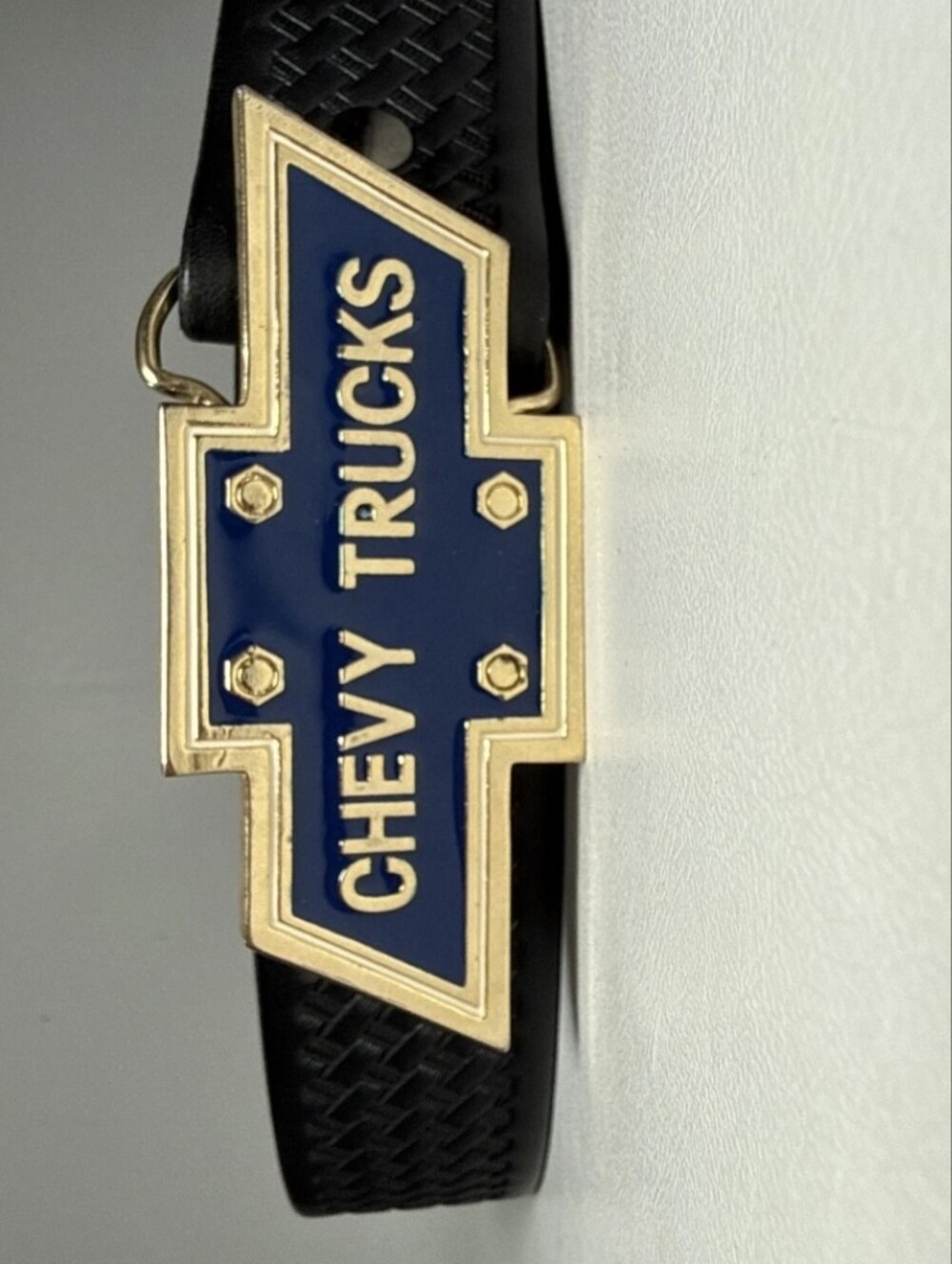 Chevrolet/Chevy Solid Brass Belt Buckle & Leather Waist Size 34 To 38 Chevy Logo